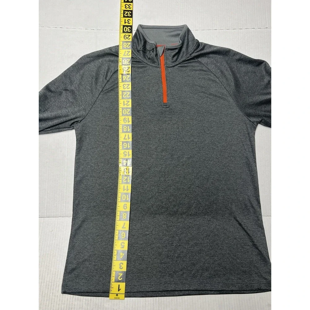 TapOut 1/4 Zip Pullover Men's Large Long Sleeve TapOut Spell Out Mock Neck Gray - Picture 2 of 12